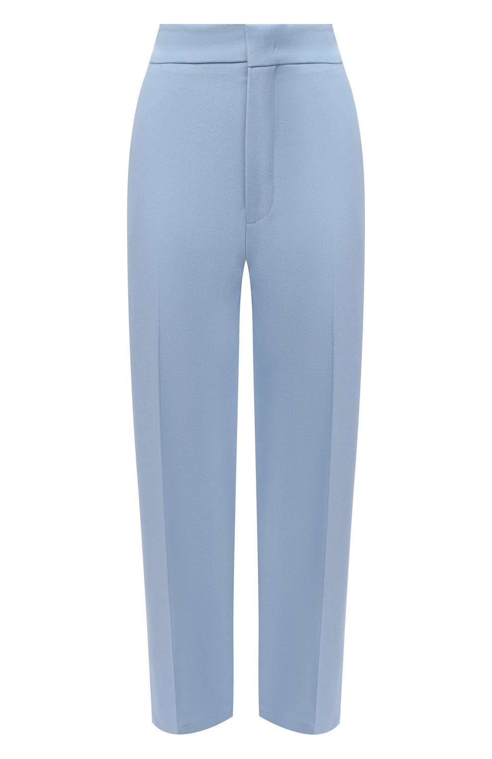 Брюки из шерсти и хлопка ERIKA CAVALLINI голубого цвета по цене 37250 руб., арт. W0/P/P0WI02, фото 1 Брюки из шерсти и хлопка ERIKA CAVALLINI, арт. W0/P/P0WI02, фото 1