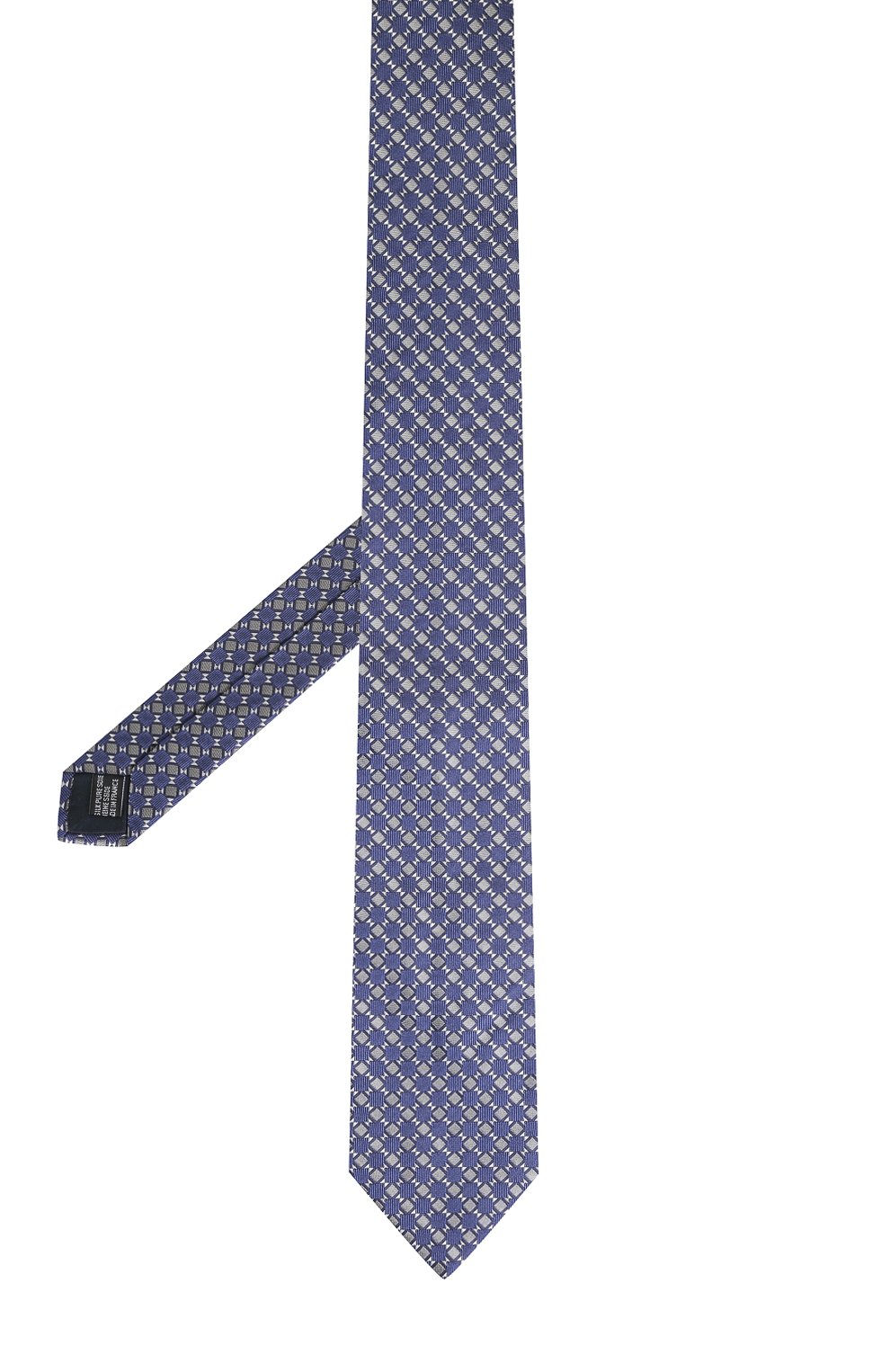 Шелковый галстук с узором LANVIN голубого цвета по цене 11350 руб., арт. 2281/TIE, фото 2 Шелковый галстук с узором LANVIN, арт. 2281/TIE, фото 2