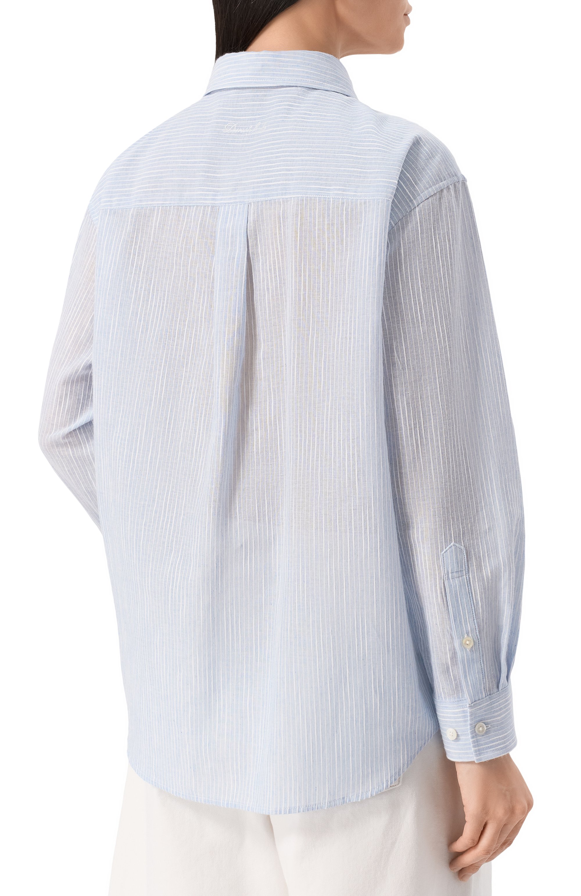 Хлопковая рубашка DUNST голубого цвета по цене 12600 руб., арт. UDSH5B123B2, фото 4 Хлопковая рубашка DUNST, арт. UDSH5B123B2, фото 4