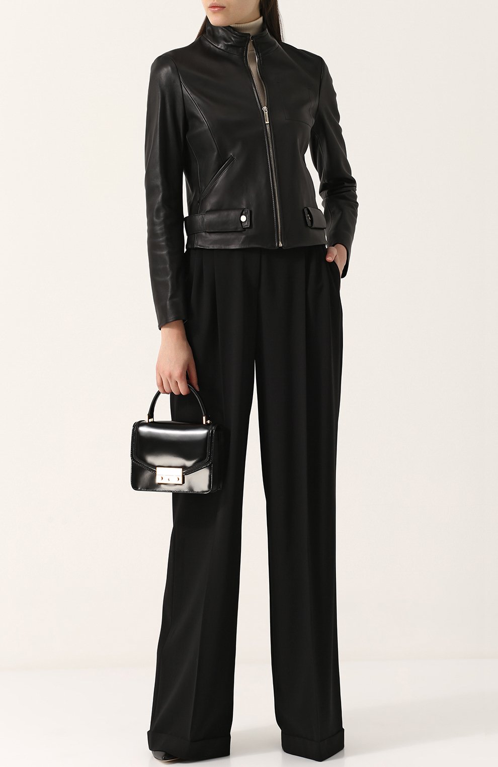 Однотонные шерстяные брюки со стрелками MICHAEL KORS COLLECTION, арт. KRK/202LKK020, фото 2