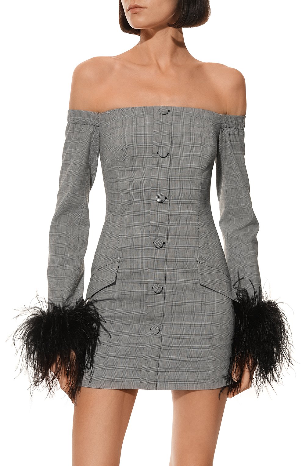 Платье с отделкой перьями LIKE YANA, арт. L1-23/0-713.2-1791, фото 3