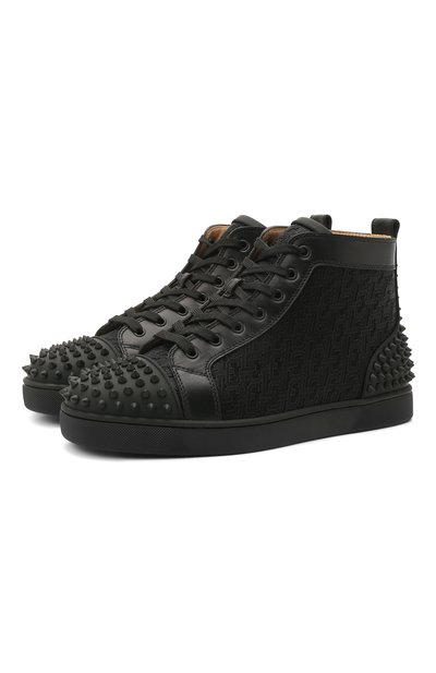 Мужские комбинированные кеды lou spikes 2 CHRISTIAN LOUBOUTIN, арт. 1210802/L0U SPIKES 2 FLAT