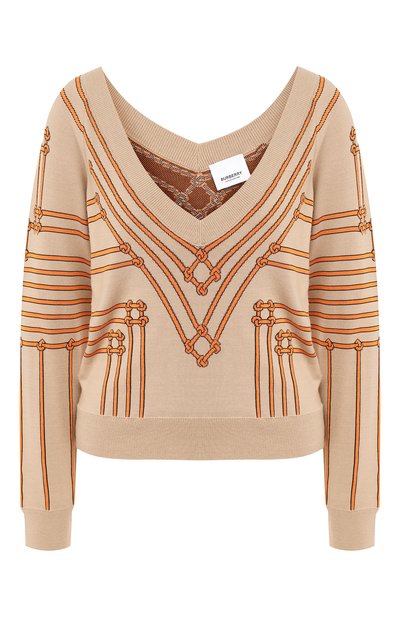 Женский пуловер из смеси шелка и шерсти BURBERRY, арт. 4560870