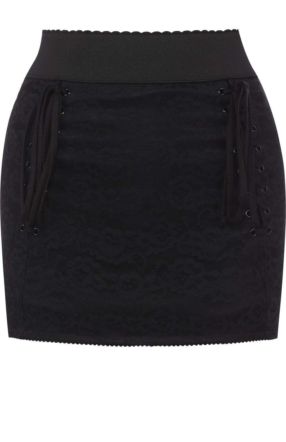 Мини-юбка с широким поясом и шнуровкой DOLCE & GABBANA, арт. 0102/F4AMUT/G9830, фото 1