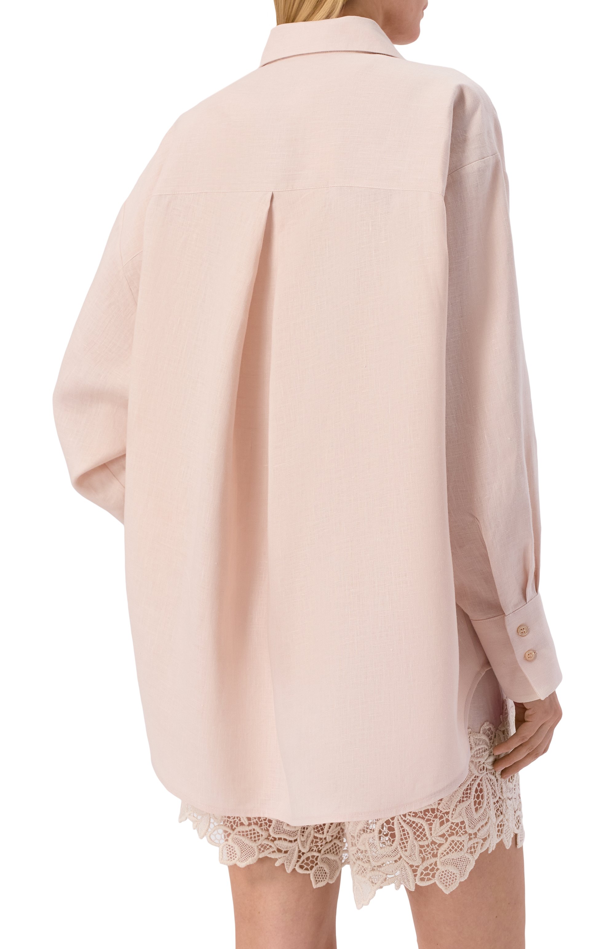 Льняная рубашка ERMANNO SCERVINO, арт. D484K611GQI, фото 4