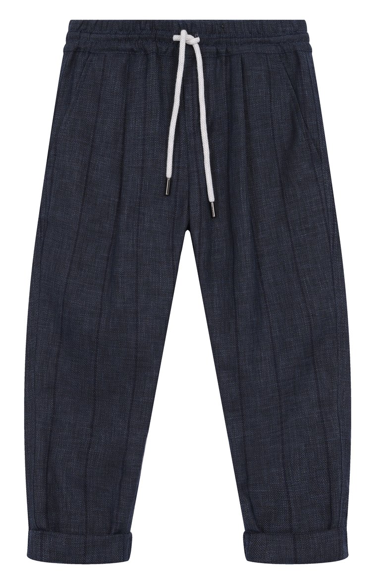 Брюки из шерсти и льна BRUNELLO CUCINELLI, арт. BR484P503A, фото 1