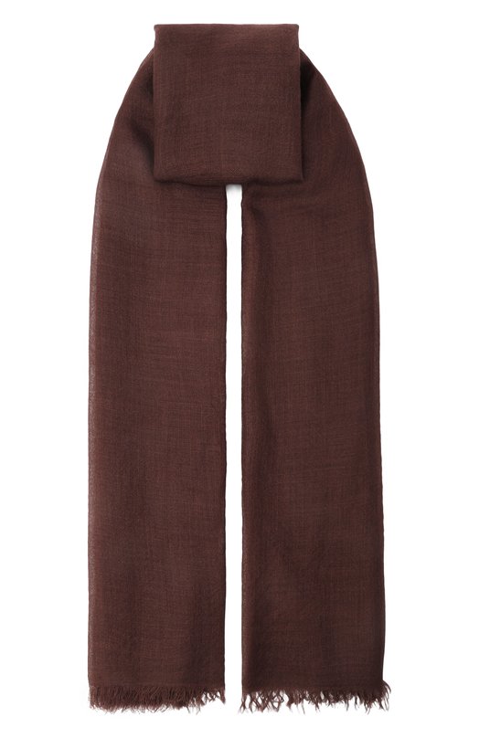 Шарф из кашемира и шелка Brunello Cucinelli MSC924059P Коричневый MSC924059P