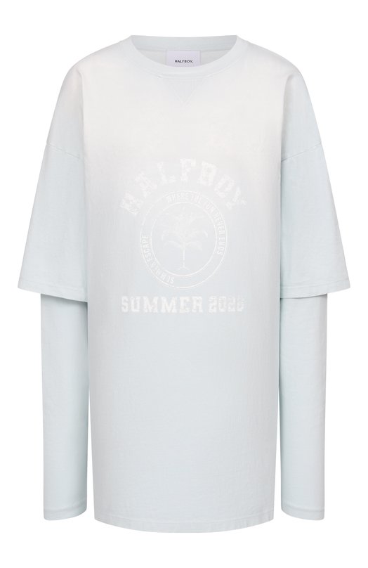 Хлопковый лонгслив Halfboy HS261WD001 JS003/VINTAGE DRESS Голубой HS261WD001 JS003/VINTAGE DRESS