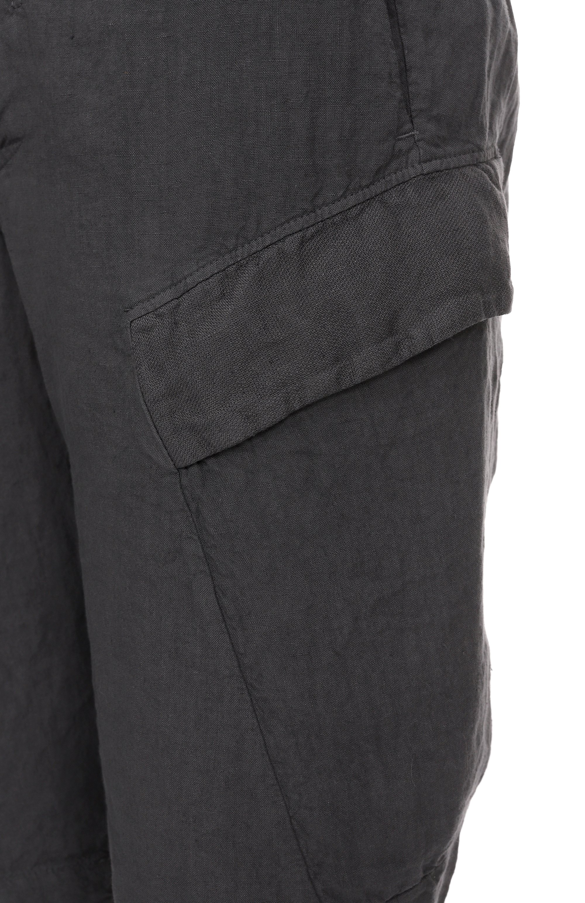 Льняные шорты TRANSIT темно-серого цвета по цене 38450 руб., арт. CFUTRZD133, фото 6 Льняные шорты TRANSIT, арт. CFUTRZD133, фото 6