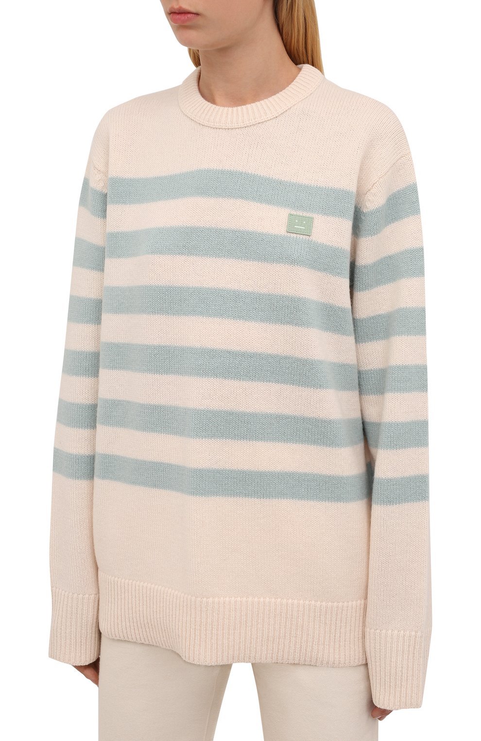 Шерстяной свитер ACNE STUDIOS светло-бежевого цвета по цене 28500 руб., арт. C60041/W, фото 3 Шерстяной свитер ACNE STUDIOS, арт. C60041/W, фото 3