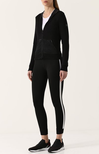 Спортивный кардиган из вискозы с капюшоном MONREAL LONDON черного цвета по цене 19200 руб., арт. 1617201.21, фото 2 Спортивный кардиган из вискозы с капюшоном MONREAL LONDON, арт. 1617201.21, фото 2