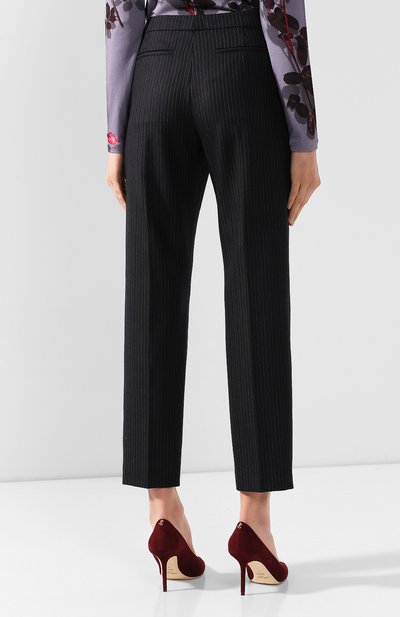 Шерстяные брюки DRIES VAN NOTEN темно-синего цвета по цене 58250 руб., арт. 192-10952-8182, фото 4 Шерстяные брюки DRIES VAN NOTEN, арт. 192-10952-8182, фото 4