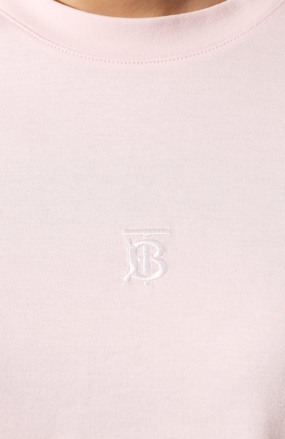 Хлопковая футболка BURBERRY розового цвета по цене 29950 руб., арт. 8015187, фото 5 Хлопковая футболка BURBERRY, арт. 8015187, фото 5