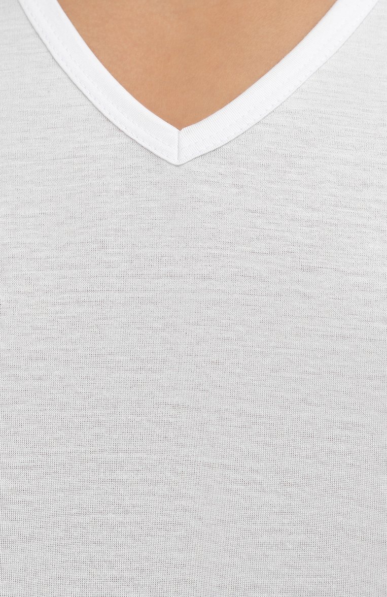 Мужская хлопковая футболка ZEGNA белого цвета, арт. N2M800070 | Фото 5 (Материал внешний: Хлопок; Длина (для топов): Стандартные; Рукава: Короткие; Кросс-КТ: домашняя одежда; Драгоценные камни: Проставлено; Материал сплава: Проставлено)