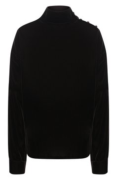 Женская бархатная блузка RALPH LAUREN коричневого цвета, арт. 293835467 | Фото 1 (Женское Кросс-КТ: Блуза-одежда; Рукава: Длинные; Принт: Без принта; Длина (для топов): Стандартные; Материал внешний: Вискоза; Стили: Гламурный, Кэжуэл; Драгоценные камни: Проставлено; Материал сплава: Проставлено)