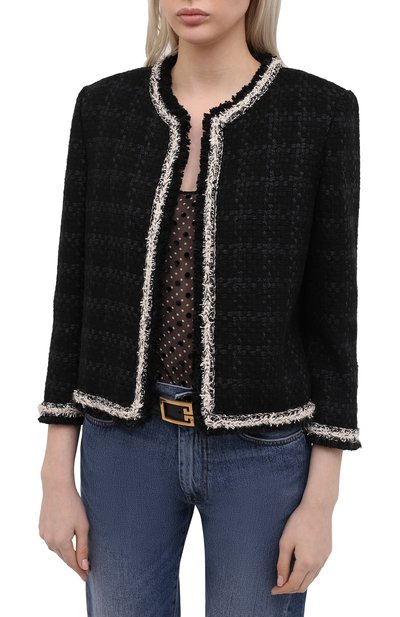 Жакет из шерсти и шелка SAINT LAURENT, арт. 653214/Y5C78, фото 3