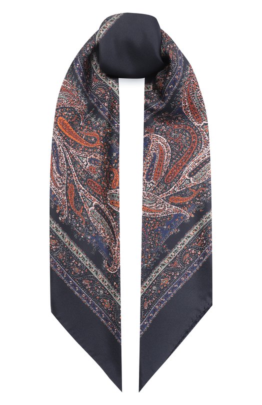 Шелковый платок Saint Laurent 821286/3Y001 Синий 821286/3Y001