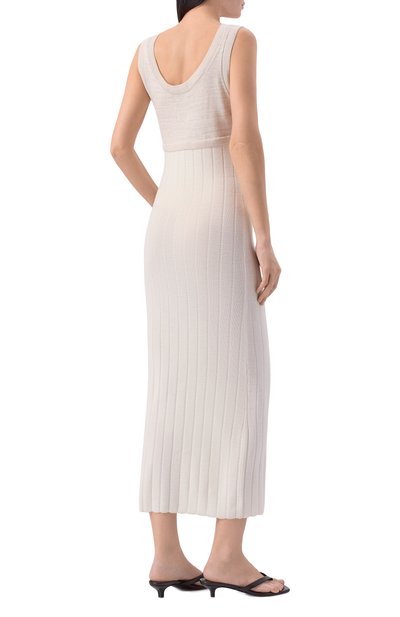 Шерстяное платье YUZEFI кремового цвета по цене 47700 руб., арт. LENA-TUCKSTITCH MAXI DRESS/KNIT, фото 3 Шерстяное платье YUZEFI, арт. LENA-TUCKSTITCH MAXI DRESS/KNIT, фото 3