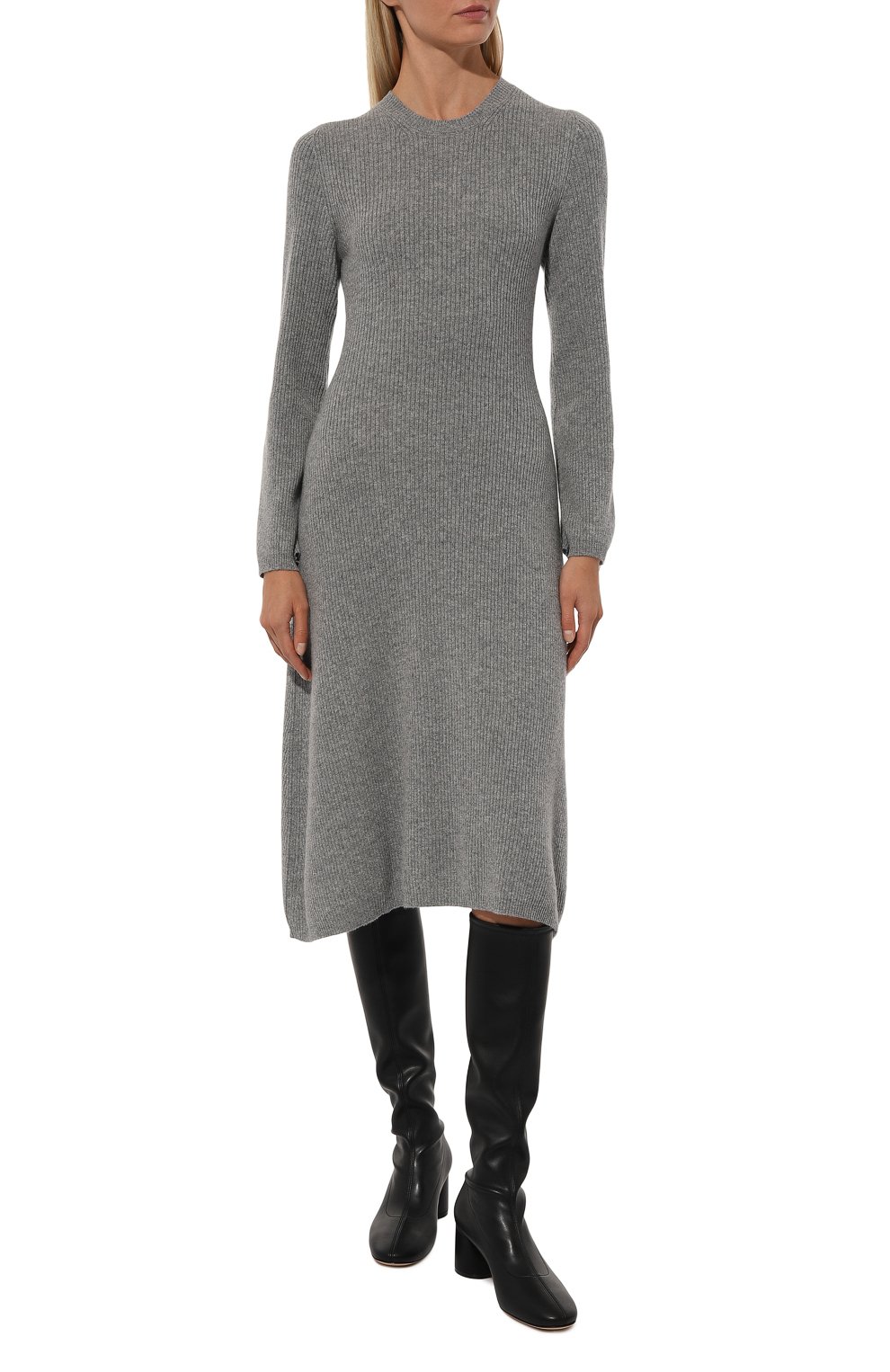 Платье из шерсти и кашемира LORENA ANTONIAZZI серого цвета по цене 82800 руб., арт. A24121AM51A/2472, фото 3 Платье из шерсти и кашемира LORENA ANTONIAZZI, арт. A24121AM51A/2472, фото 3