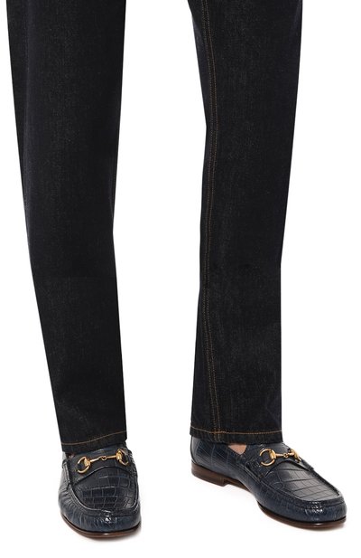 Лоферы из кожи крокодила GUCCI, арт. 307929 EC200, фото 3