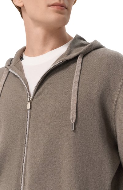 Кашемировый кардиган BRUNELLO CUCINELLI хаки цвета по цене 338500 руб., арт. M2223246G, фото 5 Кашемировый кардиган BRUNELLO CUCINELLI, арт. M2223246G, фото 5