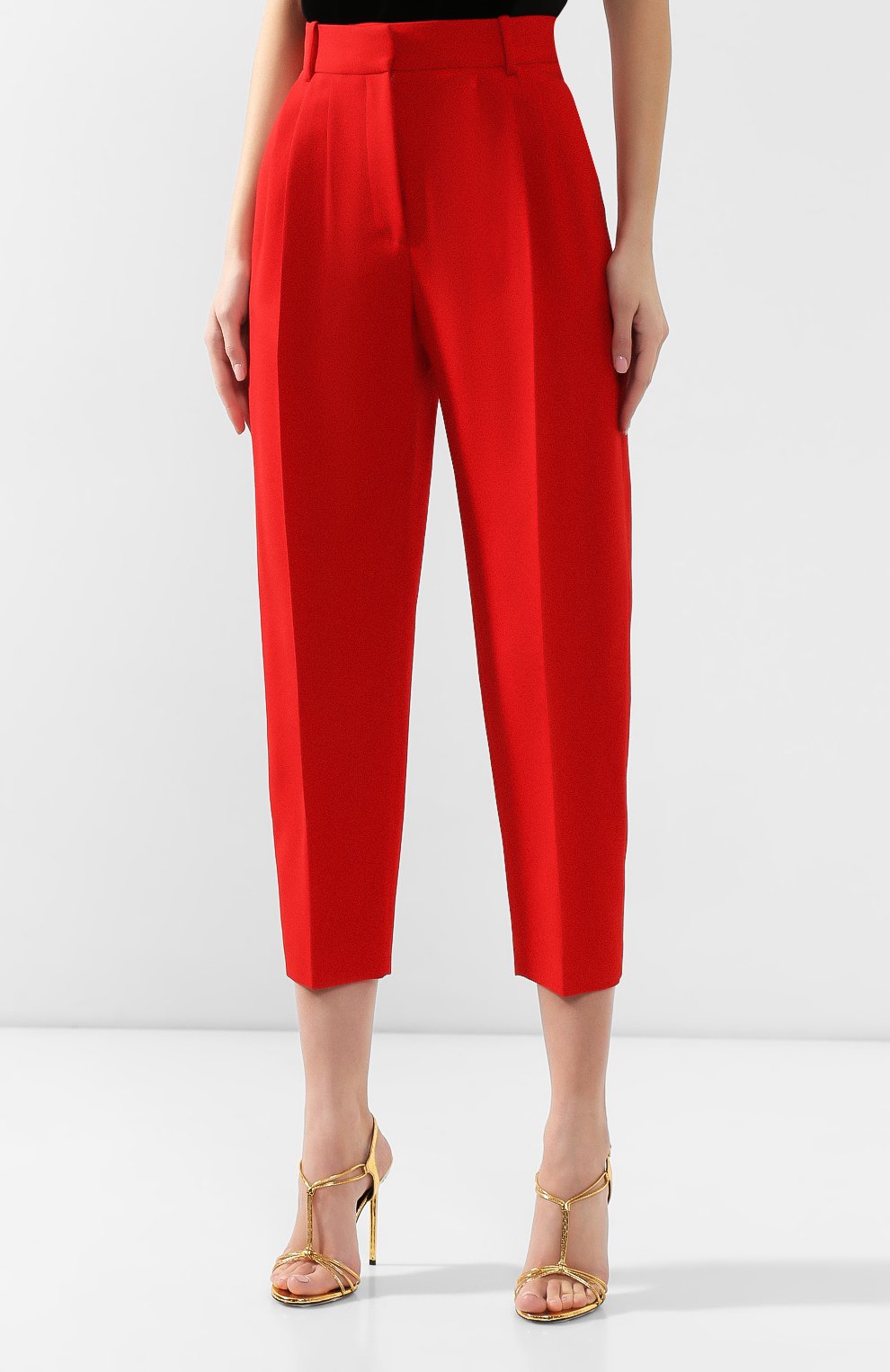 Брюки из смеси шерсти и шелка ALEXANDER MCQUEEN, арт. 577572/QJAAA, фото 3