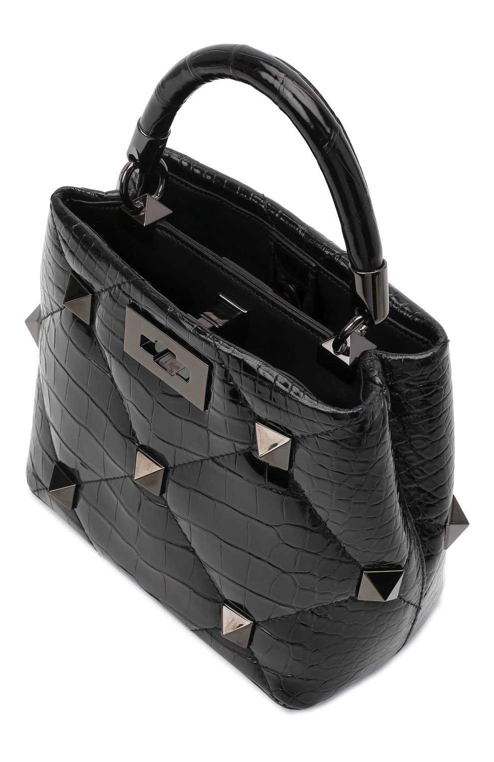 Сумка roman stud small из кожи аллигатора VALENTINO, арт. WW2B0I97/EQW/AMIS, фото 4