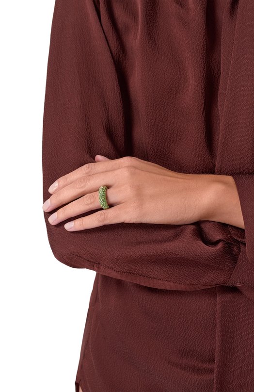 Кольцо Cameron Amina Muaddi CAMER0N RING Зелёный  CAMER0N RING Фото 2