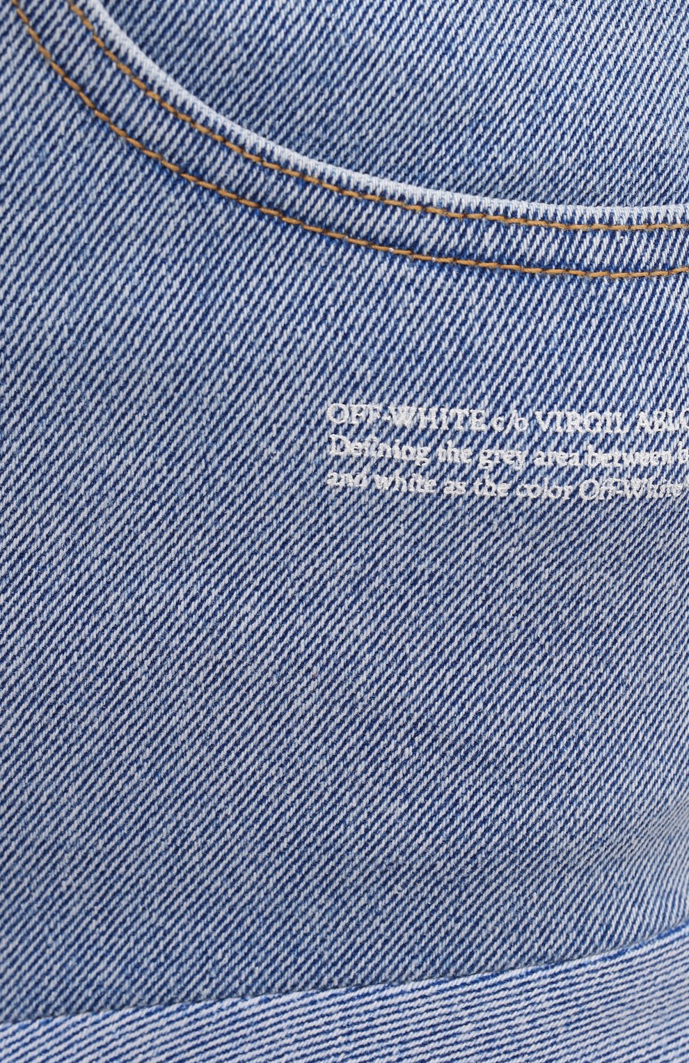 Джинсовая юбка OFF-WHITE голубого цвета по цене 79950 руб., арт. 0WYF010S21DEN002, фото 5 Джинсовая юбка OFF-WHITE, арт. 0WYF010S21DEN002, фото 5