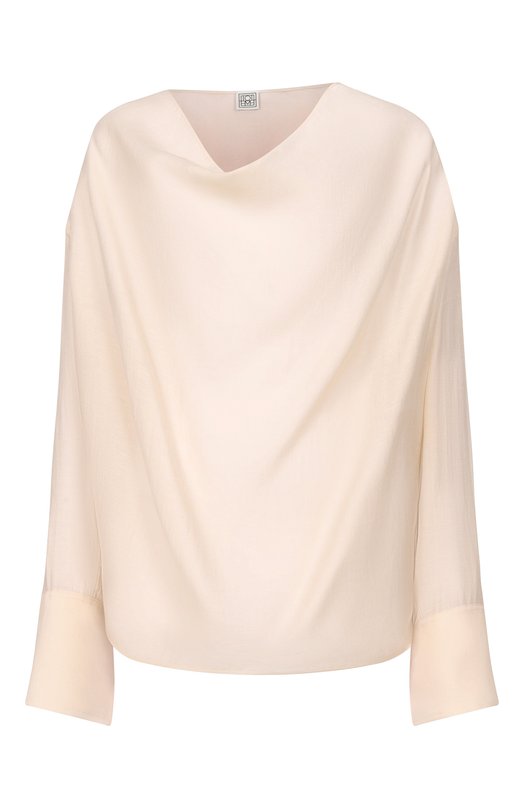 Блузка из лиоцелла и льна TOTEME 254-WRT0609-FB0265 Кремовый 254-WRT0609-FB0265