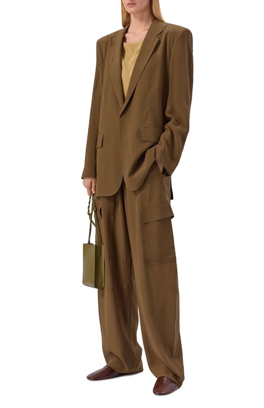 Шелковый жакет Petar Petrov S26TJ14 Хаки  S26TJ14 Фото 2