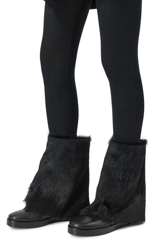 Комбинированные полусапоги Premiata M7102/CRIS/FURRY Чёрный  M7102/CRIS/FURRY Фото 2
