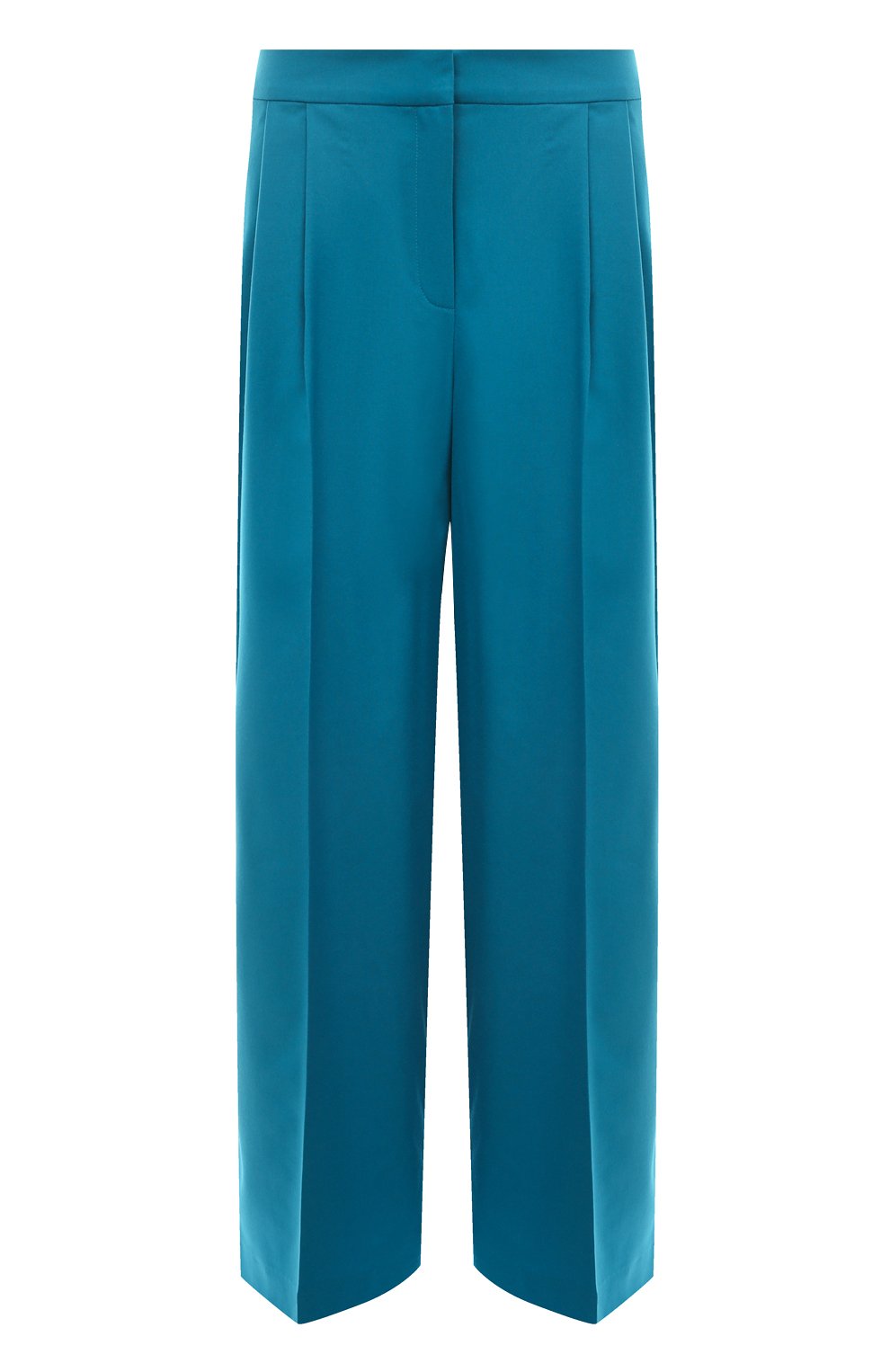 Шерстяные брюки AKHMADULLINA бирюзового цвета по цене 39900 руб., арт. 1123.3B012/W406, фото 1 Шерстяные брюки AKHMADULLINA, арт. 1123.3B012/W406, фото 1