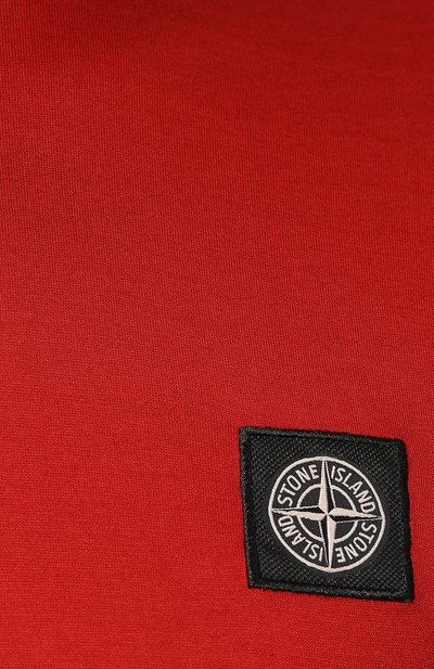 Хлопковая футболка STONE ISLAND красного цвета по цене 14600 руб., арт. 701524113, фото 5 Хлопковая футболка STONE ISLAND, арт. 701524113, фото 5