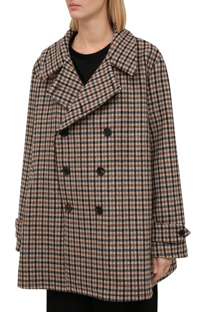 Шерстяное пальто MAISON MARGIELA коричневого цвета по цене 274500 руб., арт. S51AM0440/S54287, фото 3 Шерстяное пальто MAISON MARGIELA, арт. S51AM0440/S54287, фото 3