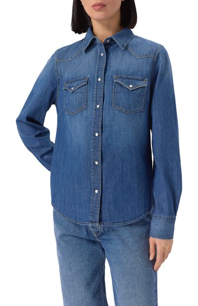 Джинсовая рубашка MVST синего цвета по цене 81900 руб., арт. C0DY/B059, фото 3 Джинсовая рубашка MVST, арт. C0DY/B059, фото 3