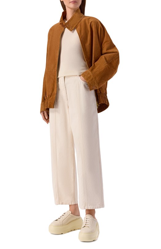 Кожаные кеды Nexus Casadei 2X067J0701/SALEN Кремовый  2X067J0701/SALEN Фото 3