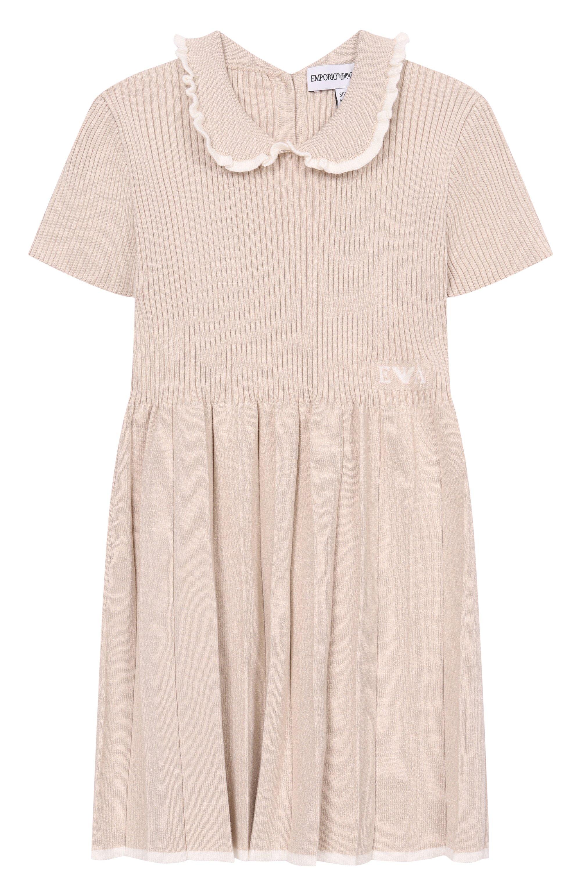 Платье EMPORIO ARMANI светло-бежевого цвета по цене 16650 руб., арт. EG000769/AF22788, фото 1 Платье EMPORIO ARMANI, арт. EG000769/AF22788, фото 1
