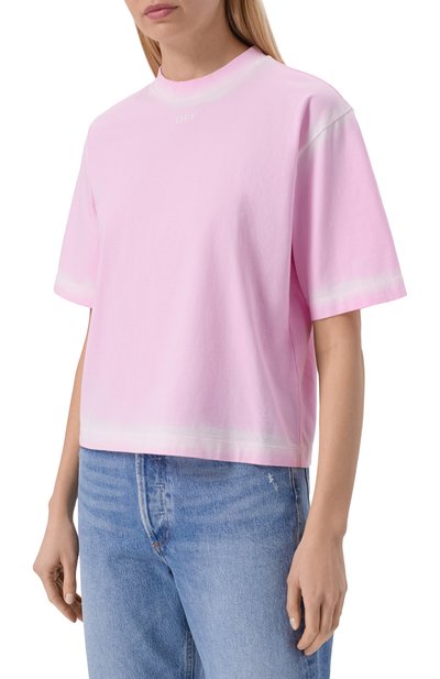 Хлопковая футболка OFF-WHITE, арт. 0WAA124S26JER007, фото 3