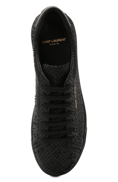 Кожаные кеды andy SAINT LAURENT черного цвета по цене 65450 руб., арт. 641952/16E10, фото 5 Кожаные кеды andy SAINT LAURENT, арт. 641952/16E10, фото 5