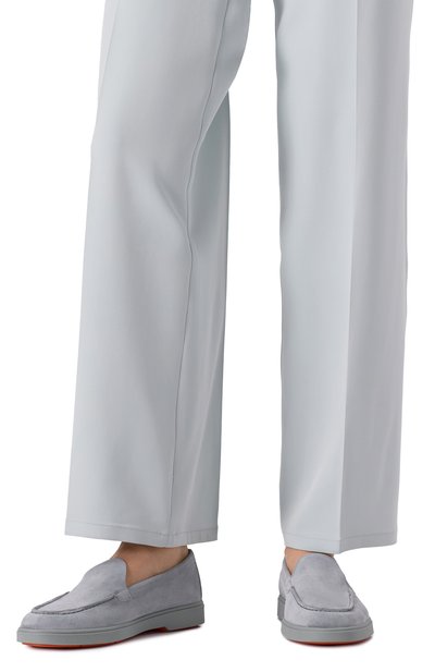 Замшевые лоферы SANTONI, арт. WUYG58856AIANPYL, фото 3