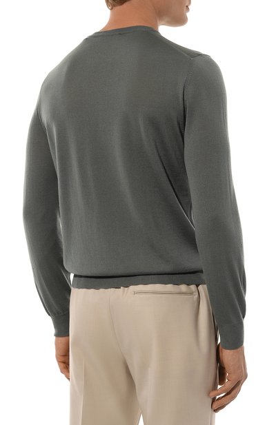 Шерстяной джемпер CANALI зеленого цвета по цене 33600 руб., арт. C0012/MK00077, фото 4 Шерстяной джемпер CANALI, арт. C0012/MK00077, фото 4