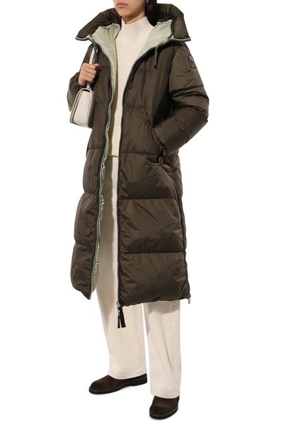 Двусторонний пуховик PARAJUMPERS хаки цвета по цене 87800 руб., арт. PWPUSB33, фото 2 Двусторонний пуховик PARAJUMPERS, арт. PWPUSB33, фото 2