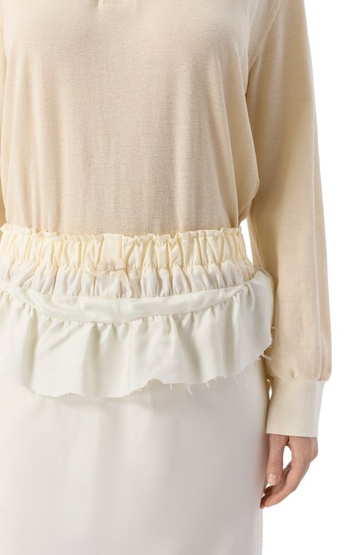 Платье из хлопка и льна Maison Margiela S51DD0037/MTJ030 Кремовый  S51DD0037/MTJ030 Фото 5