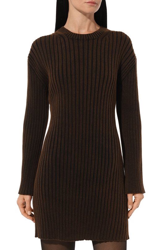 Хлопковое платье Juun.J JW485UW01D Коричневый  JW485UW01D Фото 3