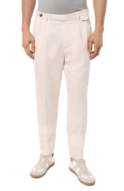 Брюки изо льна и хлопка BRUNELLO CUCINELLI, арт. MP91DE1920, фото 3