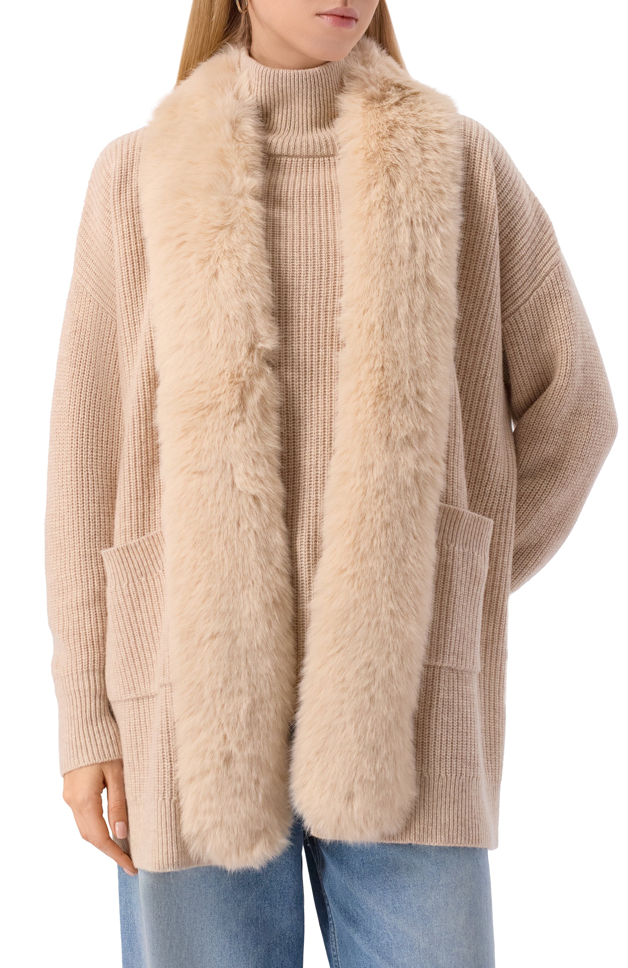 Кардиган с отделкой из козы MAX AND MOI, арт. H25GE0RGIA, фото 3