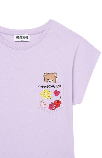 Хлопковая футболка MOSCHINO, арт. HDM06X/LFA06_001, фото 3