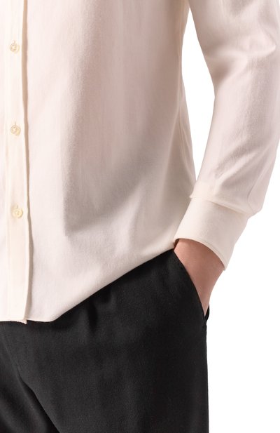 Хлопковая рубашка ZEGNA кремового цвета по цене 73300 руб., арт. SRB4/UEX35A8, фото 5 Хлопковая рубашка ZEGNA, арт. SRB4/UEX35A8, фото 5