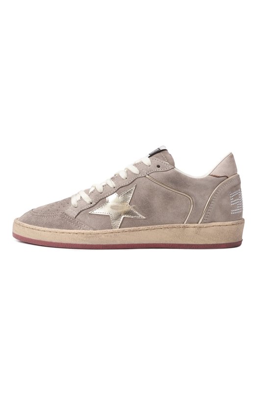 Замшевые кеды Ball Star Golden Goose Deluxe Brand GWF00327.F007474 Бежевый  GWF00327.F007474 Фото 4